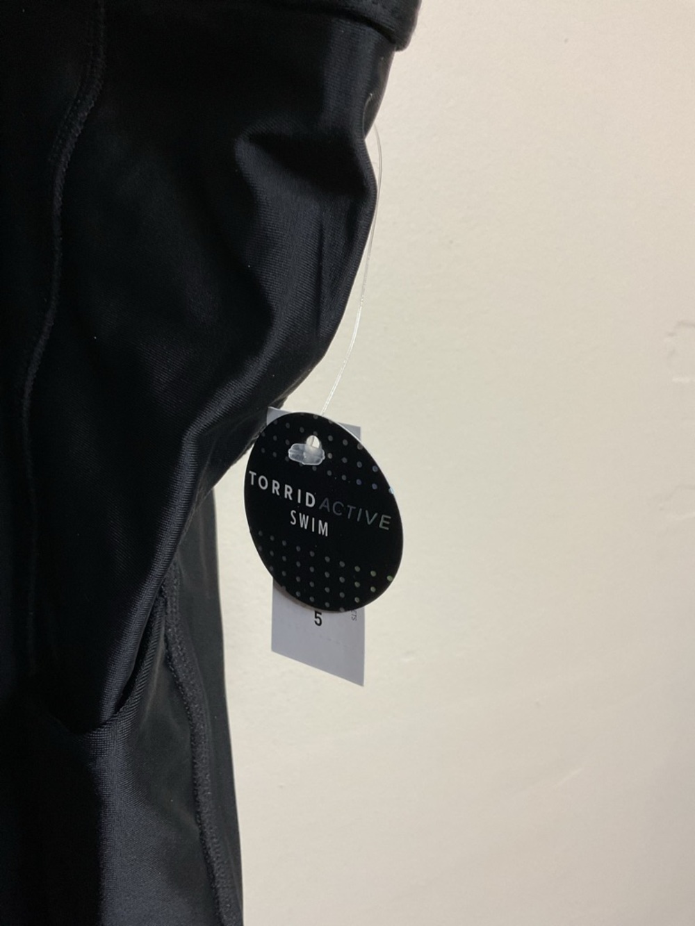 torrid Black Active Swim Shorts with Side Pocket - Picture 3 of 4